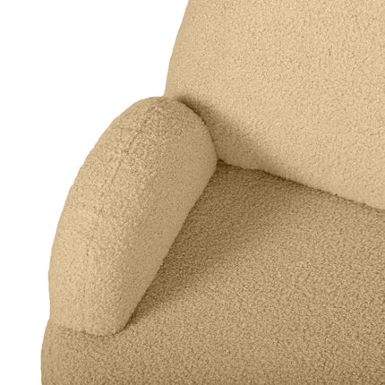 Kids Bear Shaped Armchair with Teddy Fleece Cover for Toddlers - Khaki