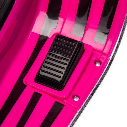 12V Vespa Licensed Kids Electric Motorbike with Music, Headlights & FM Radio for Ages 3-6 - Pink