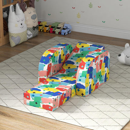 Foldable Toddler Chair Soft Snuggle Sponge Filled for Bedroom Playroom, Aged 18