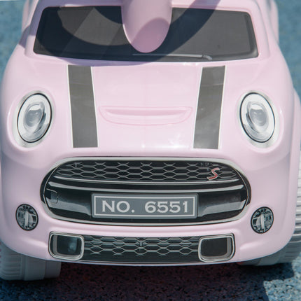 Foot To Floor Ride On Sliding Car with Air Horn and Anti-Over-Backwards Safety for 18-36 Months - Pink