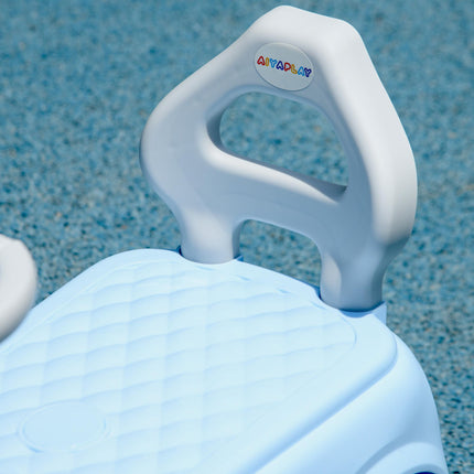Foot To Floor Ride-On Sliding Car with Air Horn and Anti-Backwards Safety for 18-36 Months - Light Blue