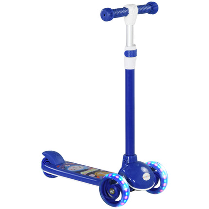 Kids 3 Wheel Scooter for 2-6 Years Old w/ Adjustable Height, LED Light, TPE Hand