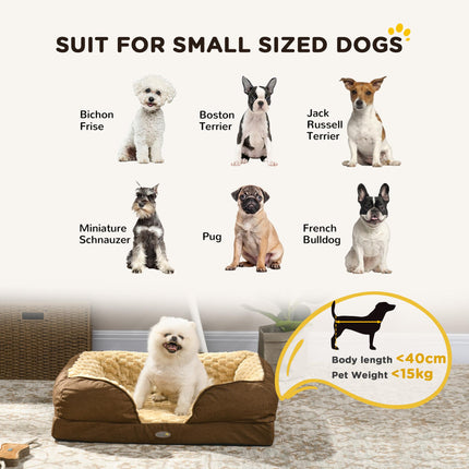 Calming Dog Bed Pet Mattress w/ Removable Cover, Anti-Slip Bottom, for Small Dog