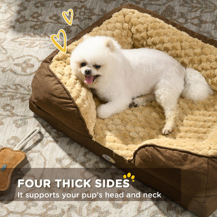 Calming Dog Bed Pet Mattress w/ Removable Cover, Anti-Slip Bottom, for Small Dog