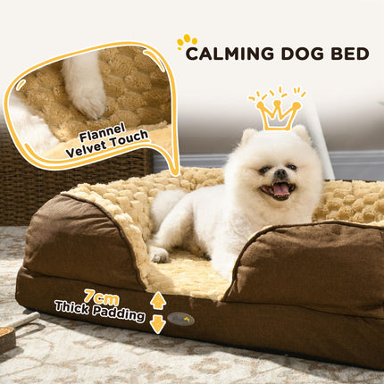 Calming Dog Bed Pet Mattress w/ Removable Cover, Anti-Slip Bottom, for Small Dog
