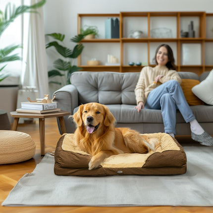 Calming Dog Bed Pet Mattress w/ Removable Cover, Anti-Slip Bottom, for Large Dog