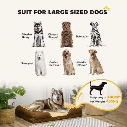 Calming Dog Bed Pet Mattress w/ Removable Cover, Anti-Slip Bottom, for Large Dog