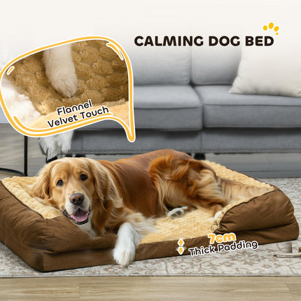 Calming Dog Bed Pet Mattress w/ Removable Cover, Anti-Slip Bottom, for Large Dog
