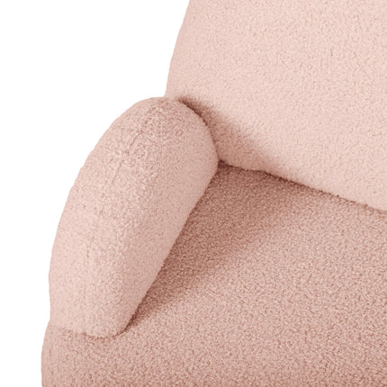 Kids Bear Shaped Armchair with Teddy Fleece Cover - Pink