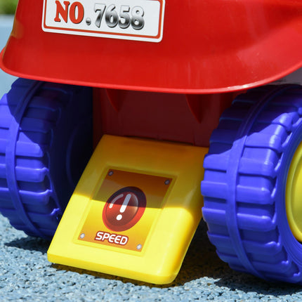 Ride On Fire Truck Foot to Floor Design with Under Seat Storage, Steering Wheel,