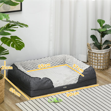 Calming Dog Bed Pet Mattress w/ Removable Cover, Anti-Slip Bottom, for Medium Do