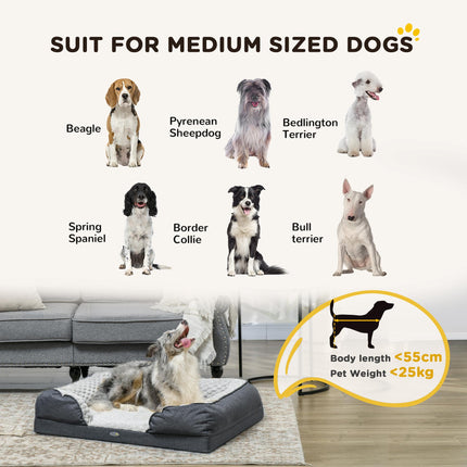 Calming Dog Bed Pet Mattress w/ Removable Cover, Anti-Slip Bottom, for Medium Do