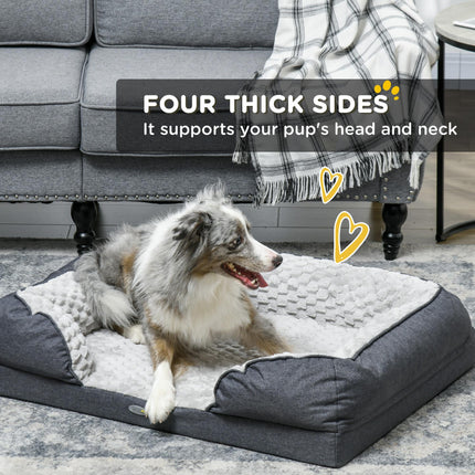 Calming Dog Bed Pet Mattress w/ Removable Cover, Anti-Slip Bottom, for Medium Do
