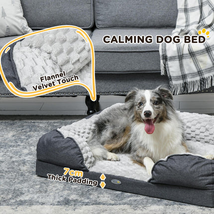 Calming Dog Bed Pet Mattress w/ Removable Cover, Anti-Slip Bottom, for Medium Do