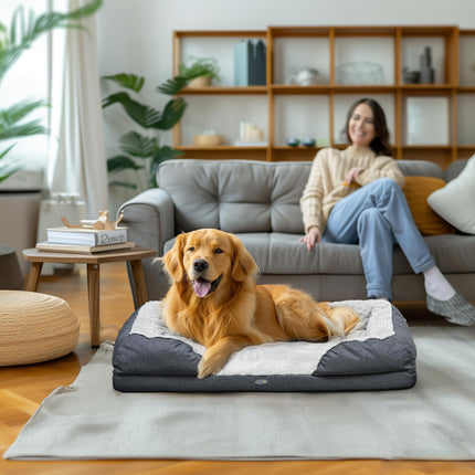 Calming Dog Bed Pet Mattress w/ Removable Cover, Anti-Slip Bottom, for Large Dog