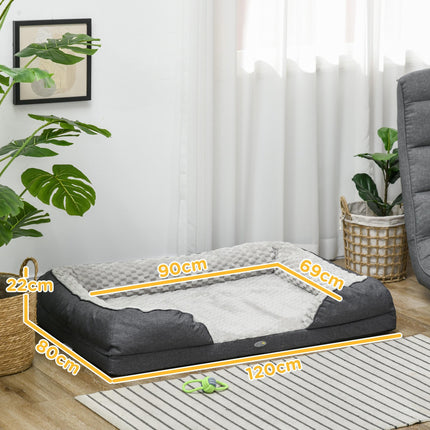 Calming Dog Bed Pet Mattress w/ Removable Cover, Anti-Slip Bottom, for Large Dog
