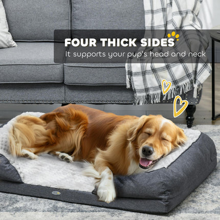 Calming Dog Bed Pet Mattress w/ Removable Cover, Anti-Slip Bottom, for Large Dog