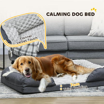 Calming Dog Bed Pet Mattress w/ Removable Cover, Anti-Slip Bottom, for Large Dog