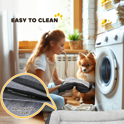 Calming Dog Bed Pet Mattress w/ Removable Cover, Anti-Slip Bottom, for Large Dog
