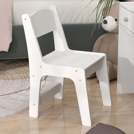 Kids Dressing Table Set Kids Make up Table with Stool and Mirror, Storage Drawers, Gift for Aged 3-8