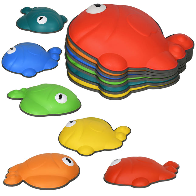 6 Pcs Balance Stepping Stones Kids for Sensory with Non-slip Edge, Stackable Out