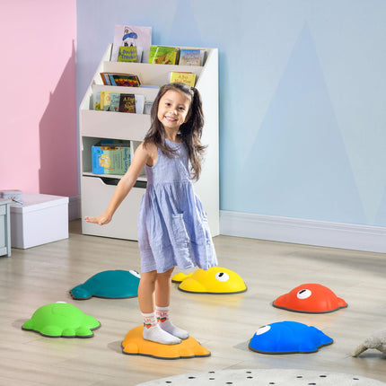 6 Pcs Balance Stepping Stones Kids for Sensory with Non-slip Edge, Stackable Out