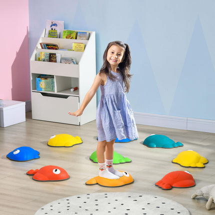 9 Pcs Balance Stepping Stones Kids for Sensory with Non-slip Edge, Stackable Out