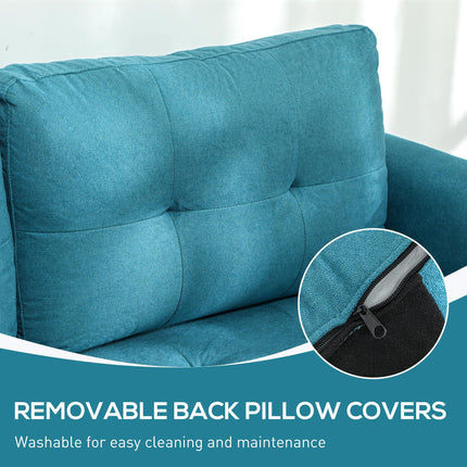 L Shape Modular Sofa with Storage - Light Blue