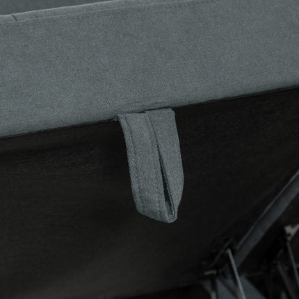 L Shape Modular Sofa with Storage - Dark Grey