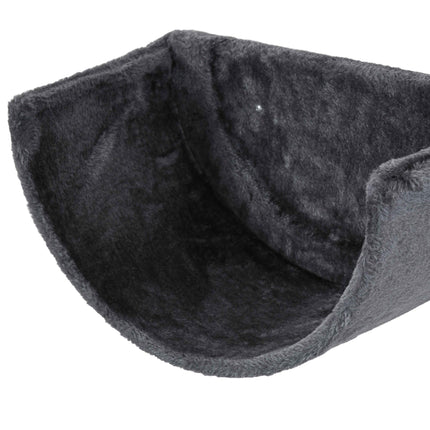 4PC Wall-Mounted Cat Shelves with Scratching Post, Hammock & Nest - Dark Grey