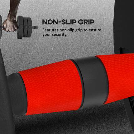 20kg Adjustable 2-in-1 Dumbbell and Barbell Set - Black