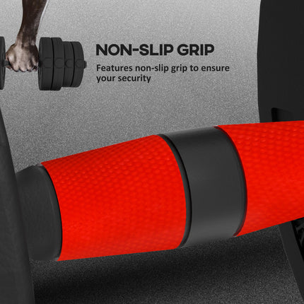30kg Adjustable 2-in-1 Dumbbell and Barbell Set - Black