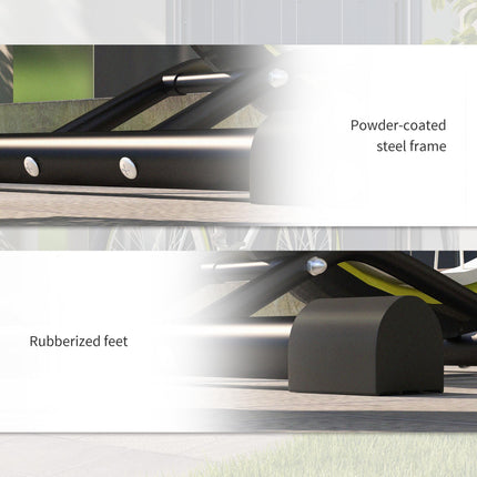 Adjustable Vertical & Horizontal Bike Rack Stand for 6"-28" Wheels - Black Steel Frame