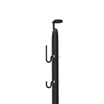 Adjustable Vertical & Horizontal Bike Rack Stand for 6"-28" Wheels - Black Steel Frame