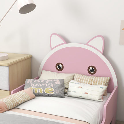 ZONEKIZ Kids Wooden Bedroom Furniture Set with Cat Design - Multi-Colored