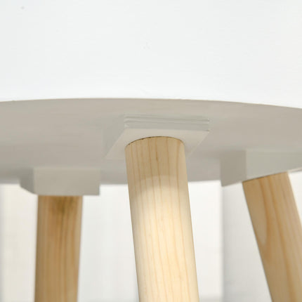 Modern Side Table with Hidden Storage Space, Round Night Stand with Removable Tr