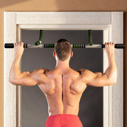 Home Fitness Doorway Pull Up Bar Solid Steel - Green