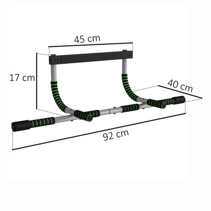 Home Fitness Doorway Pull Up Bar Solid Steel - Green
