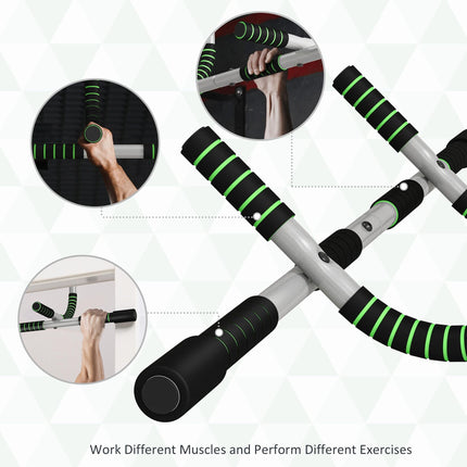 Home Fitness Doorway Pull Up Bar Solid Steel - Green
