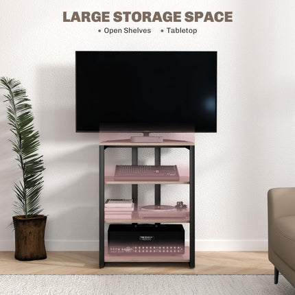 HiFi Stand with Four Adjustable Storage Shelves - Grey