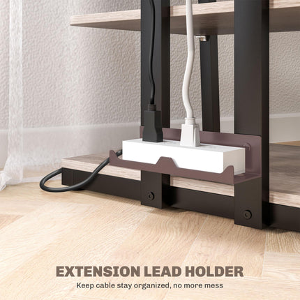 HiFi Stand with Four Adjustable Storage Shelves - Grey