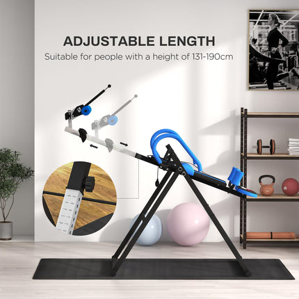 Gravity Inversion Table with Adjustable Height and Safety Belt - Blue