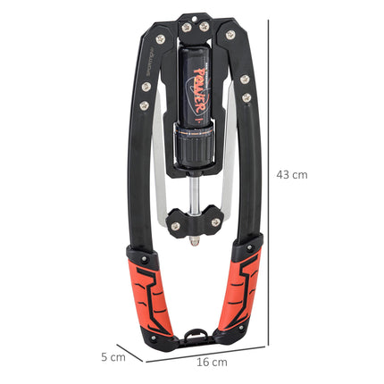 Twister Adjustable Hydraulic Arm Exerciser 22-440lbs for Strength Training - Black Red