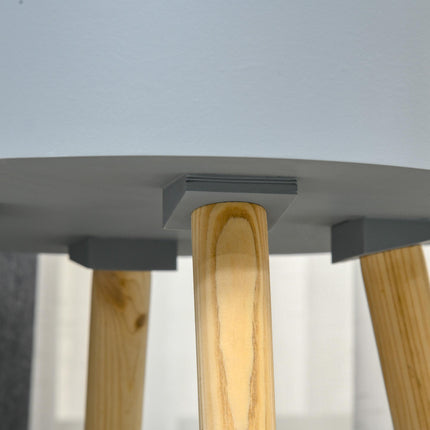 Modern Side Table with Hidden Storage Space, Round Night Stand with Removable Tr