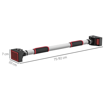Adjustable Doorway Pull Up Bar for Home Gym Workouts - Black