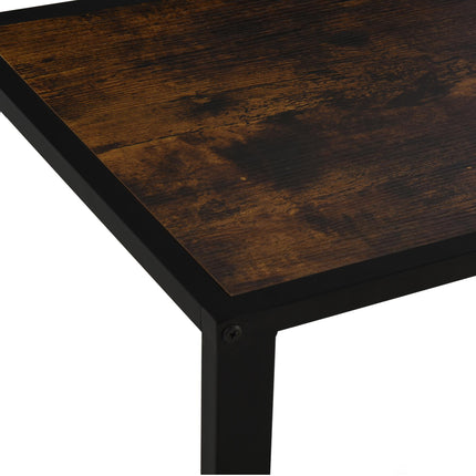 C-Shaped Side Table, Sofa End Table with Metal Frame, Accent Couch Table for Liv
