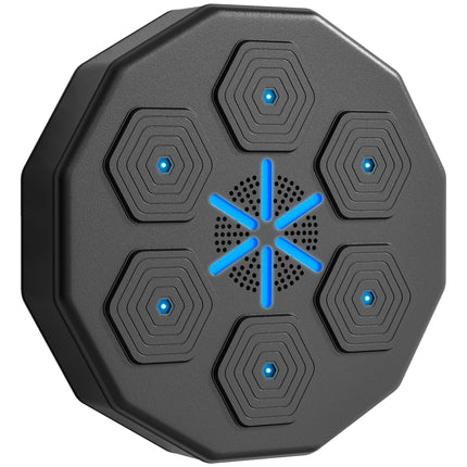 Smart Wall-Mounted Music Boxing Machine with Bluetooth and LED Light - Black