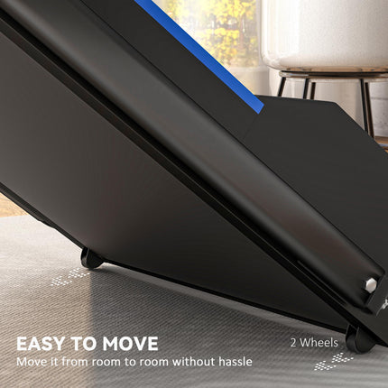 Motorised Folding Home Treadmill with LCD Monitor - Blue