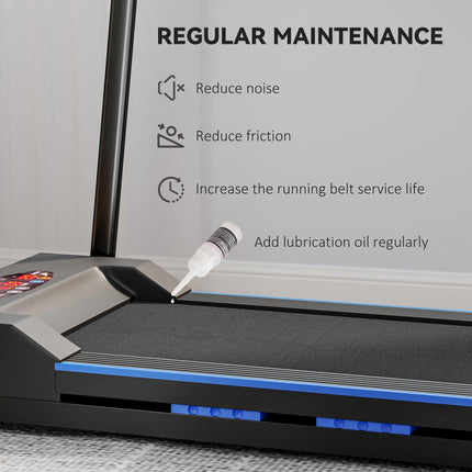 Motorised Folding Home Treadmill with LCD Monitor - Blue
