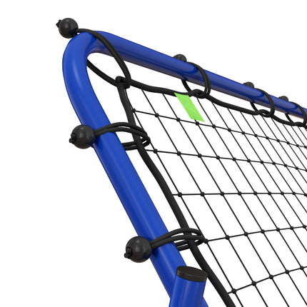 Adjustable Football Rebounder Net Kickback Target Goal for Teens and Adults - Blue